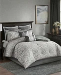 Madison Park Odette California King 8 Piece Jacquard Comforter Set Silver $490. Fixed Price $319.99.