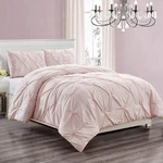 3 Piece Microfiber Comforter Set Girls Bed Dorm Room Decor Pinch Pleat Pintuc.... Fixed Price $43.35.