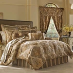 Bradshaw Natural 4-PIECE Comforter Set Damask By J Queen. Fixed Price $335.49.
