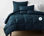 Company Store Lacrosse Loftaire Down Alternative Medium Comforter Full Teal. Fixed Price $139.99.