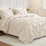 Jollyvogue Comforter Set 7 Pieces - Bag All Season, Pintuck Bedding. Fixed Price $56.98.