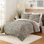 Jungalow Hypnotic Black 3-PIECE Cotton Quilt Lightweight Coverlet Set, Pr.... Fixed Price $94.11.