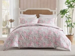 Laura Ashley Heather Garden Pink, Green Floral Cotton Twin Comforter Set 2PC. Fixed Price $69.99.