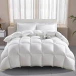 Wellos Luxury 100% Organic Cotton All Season Feather Down Fiber 8 Tabs - White. Fixed Price $141.90.