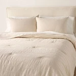 King Stitch Stripe Comforter Tan - Hearth & Hand With Magnolia. Fixed Price $46.99.