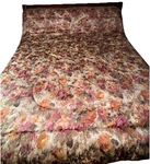 Vintage 1980 Cases Victorian Comforter By Arrow Thick Roses Satin King 104X92. Fixed Price $187.46.