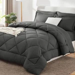 Cozylux Queen Comforter Set Dark Grey - Bed In Bag Size 7 Pieces, Luxury. Fixed Price $74.99.
