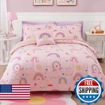 Wink Deer Full Size Comforter Set GIRLS-4 Pieces Pink Rainbow Glow The Da. Fixed Price $85.28.