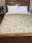 Austin Horn Classics 'elegance' Comforter Bedding Floral Beige King Size 108X92. Fixed Price $225.00.