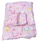 4 Piece Pink Toddler Bedding Set Princess Castle Unicorn Storyland Comforter Exc. Fixed Price $13.29.
