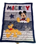 Disney Mickey Mouse Toddler Boy Crib Bed Comforter Quilted Blue. Fixed Price $16.29.