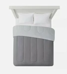 Mainstays Reversible Ultra Soft Solid Comforter Bag, Grey, Full/queen. Fixed Price $46.99.