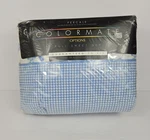 Percale Colormate Full Sheet Set Vtg Sears Blue Floral Nos Fitted Flat Pillow. Fixed Price $35.99.