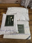 Vintage Laura Ashley "angelica" Queen Flat Sheet Pillow Sham Bed Skirt W/ Ruffle. Fixed Price $79.99.