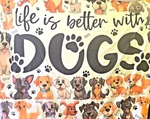 Duvet Cover Set Full/queen Bedding Cartoon Puppy "life Is Better With Dogs". Fixed Price $32.00.