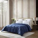 Organic Farm To Home Down Alternative Comforter, King, Blue. Fixed Price $114.00.