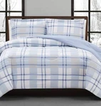 Pem America Aaron 3-PC. Reversible Plaid King Comforter Set Blue. Fixed Price $143.99.