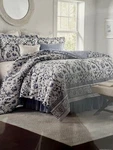 Laura Ashley Home Veronica Collection Luxury Comforter Set King Blue White Read. Fixed Price $119.00.