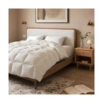 Breathable White Goose Down Fiber Comforter Queen Size X90 , Supe. Fixed Price $193.74.