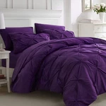 Ubauba 7PC Purple Comforter Set Size With Sheets, Pintuck Queen,. Fixed Price $76.99.