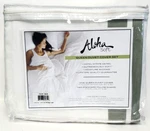 Aloha Soft Bamboo White/sage Queen Duvet Cover Set Includes 2 Pillow Shams. Fixed Price $99.99.