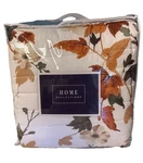 Home Reflections Full Printed Leaf Quilt With Reverse Solid-white Floral H435474. Fixed Price $33.59.
