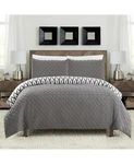 Chic Home 3 Piece Ora Heavy Embossed And Embroidered Quilted Queen Comforter. Fixed Price $98.99.