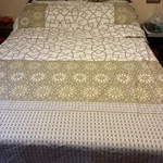 Kas Room Queen Duvet Set Cover & Pillow Cases Taupe Gray Gold Moroccan Nwot. Fixed Price $79.00.