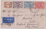 Stamps 6D Kangaroo S/multi Watermark & Set 3 Kingsford Smith Airmail Cover India. Fixed Price $46.70.