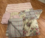 Chaps Ralph Lauren King Comforter Flat Sheet 8 Shams Wainscott Floral Plaid. Fixed Price $174.99.