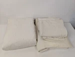 Lands End Coming Home Duvet Cover Queen Cream Comforter Set 96" X 98" Cotton. Fixed Price $119.99.