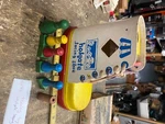 Vtg Educational Toy Shoe Boot Teach Kids How Lace Square Triangle Blocks Holg. Fixed Price $27.95.