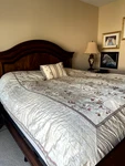 Victoria Classics Embroidered Floral Cal King Comforter Vintage Cream With Pink. Fixed Price $70.00.
