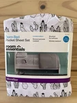 Room Essentials Twin Xl Cactus Succulent Bed Sheets Set Black White Dorm New. Fixed Price $31.99.