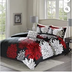 Regency Heights King Size Comforter Set, 5-PIECE Floral Bedding All Season. Fixed Price $21.99.