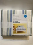 Room Essentials Cotton Blend Sateen Duvet Cover Shams 3 Pc Set King Blue & Green. Fixed Price $34.95.