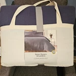 Better Homes & Gardens Waffle Weave Comforter Set Greystone Full/queen 4PC. Fixed Price $125.00.