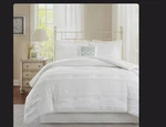 Madison Park Celeste 5 Piece Microfiber Ruffled Comforter Set Queen White. Fixed Price $77.00.