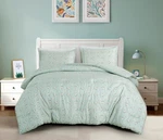 Chezmoi Collection Thistle 3-PIECE Tranquil Floral Comforter Set King Soft .... Fixed Price $41.38.