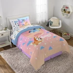 Jay Franco Bluey & Bingo Twin Comforter Set - 5 Piece Bed Includes Sheet. Fixed Price $74.15.