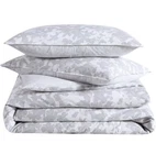 Elegant Reversible King Comforter Set - 100% Organic Cotton, Merrion Floral. Fixed Price $99.00.