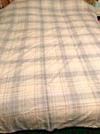 Kohl's The Big One Blue & Tan Plaid Pattern Reversible Full/queen Comforter 82". Fixed Price $27.99.