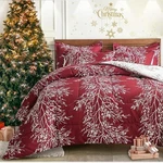 Burgundy Holiday Reversible 7PC Comforter Set-king Size-great Condition. Fixed Price $65.00.