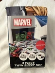 New Marvel Avengers Twin Sheet Set 1 Fitted Flat Pillowcase 3 Piece. Fixed Price $28.18.