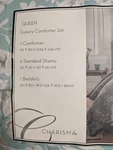 New Charisma Queen Set Molani- Comforter, 2 Standard Shams, 1 Bedskirt. Fixed Price $200.00.