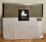Pure Beech Modal Cotton Jersey Knit Twin Sheet Set White Nip. Fixed Price $34.99.