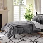 8PC Queen Applique Border Comforter And Sheet Set Gray - Threshold. Fixed Price $33.99.