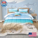 Move Over Ocean Comforter Set California King Size 4 Pieces Coastal Bedding. Fixed Price $116.17.