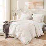Andency King Size Comforter Set Beige, 3 Pieces Boho Lightweight Tassel Fluffy. Fixed Price $66.76.
