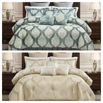 Sterling Creek 7-PIECE Luxury Traditional Jacquard Medallion Comforter Set. Fixed Price $79.99.
